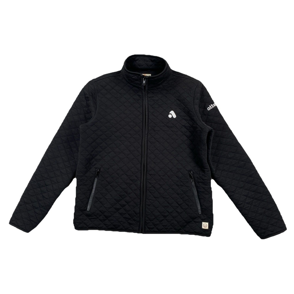 Marine Layer Quilted Jacket Full Zip Black Women's Small (Corp Logos)